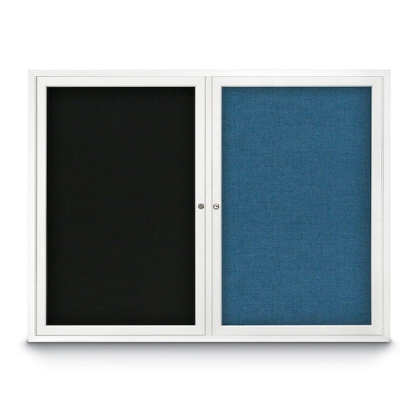 United Visual Products Corkboard, 48"x36", Synthetic Cork/Black UV404PLUS-BLACK-FORBO
